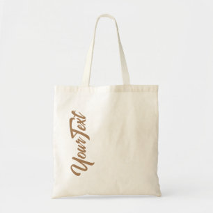 Handgeschreven tekst Licht bruin Sjabloon Aangepas Tote Bag