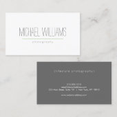 Handgeschreven tekst Visitekaartje van de fotograa (Voorkant / Achterkant)