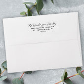 Handgeschreven teruggaveadres scriptnaam  zelfinktende stempel