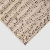 Handgeschreven  vel muziekpapier tissuepapier (Detail)