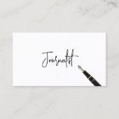 Handgeschreven Visitekaartje van de Journalist van (Voorkant)