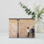 Handgeschreven wandscript slaat de datumFoto op Briefkaart (Staand voorkant)