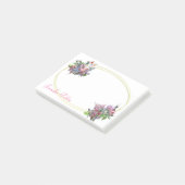Handgeschreven Waterverf Bloemen Sjabloon Goud Post-it® Notes (Schuin)