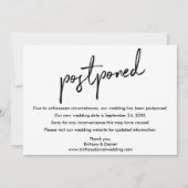Handgeschreven Weddenschap van het Manuscript Post Save The Date (Voorkant)