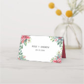 Handgeschreven Welkom Poinsettia Kerstbruiloft (Achterkant)