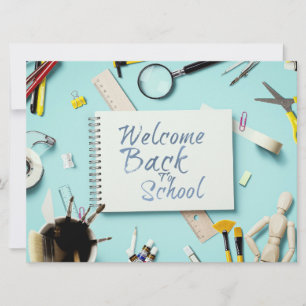 Handgeschreven "Welkom terug op school"