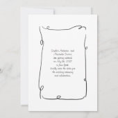 Handgeschreven Whimsical foto bewaar de datum Kaart (Achterkant)