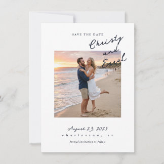 Handgeschreven Zwart Save The Date
