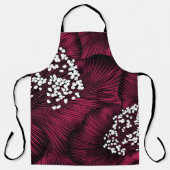 Handgetekend bloempatroon met kamelia-bloemen schort (Voorkant)