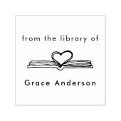 Handgetekend boekhart uit de bibliotheek van  zelfinktende stempel (Design)