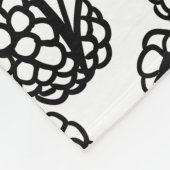 handgetekend frambozen fleece deken (Hoek)