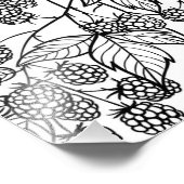 handgetekend frambozen foto afdruk (Hoek)