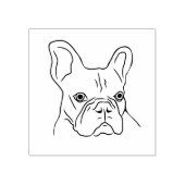 Handgetekend Frans gezicht Rubberstempel (Afrduk)