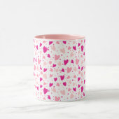 handgetekend hartpatroon mok (Midden)