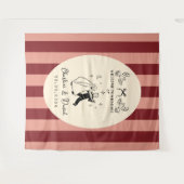 Handgetekend krabbel-huwelijks-welkomstbord wandkleed (Voorkant (horizontaal))