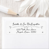 Handgetekend Krabbelwerk Retouradres Label (Insitu)