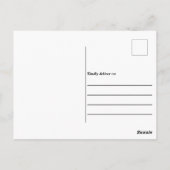 Handgetekend Krullend Patroon Abstract Briefkaart (Achterkant)