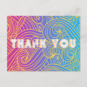 Handgetekend Krullend Patroon Abstract Briefkaart (Voorkant)