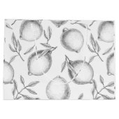 Handgetekend Lemon-patroon Groot Cadeauzakje (Achterkant)