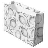 Handgetekend Lemon-patroon Groot Cadeauzakje (Voorkant Gekanteld)