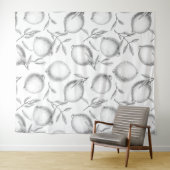 Handgetekend Lemon-patroon Wandkleed (In Situ (horizontaal))