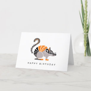 Handgetekend - NUMBAT - Wildlife - Australië Kaart