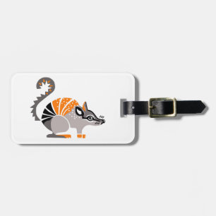 Handgetekend - NUMBAT - Wildlife - Marsupial Bagagelabel