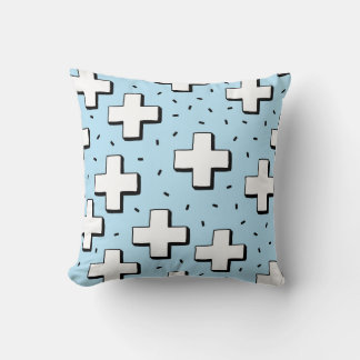 Handgetekend patroon met plusteken. kussen