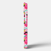 Handgetekend roze zigzagpatroon Case-Mate iPhone case (Achterkant / Links)