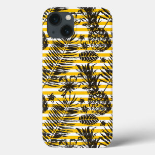 Handgetekende Ananassen iPhone 13 Hoesje