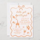 Handgetekende Aperol Spritz verjaardagsuitnodiging Kaart (Voorkant)