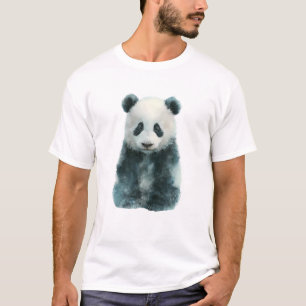 Handgetekende Artistieke Reuzenpanda Mannen T-shirt