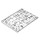 Handgetekende belettering, typografie doodle colle notitieboek (Linkerzijde)