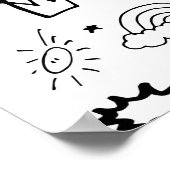 Handgetekende belettering, typografie doodle colle poster (Hoek)