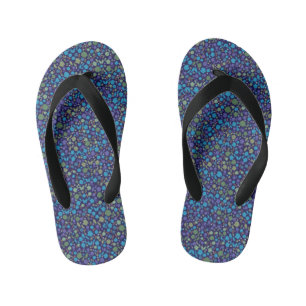 handgetekende bloemmotieven vector patroon kinder teenslippers