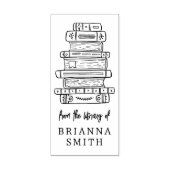 Handgetekende boekenstapel Schattige uit de biblio Rubberstempel (Afrduk)