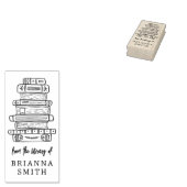 Handgetekende boekenstapel Schattige uit de biblio Rubberstempel (Gestempeld)