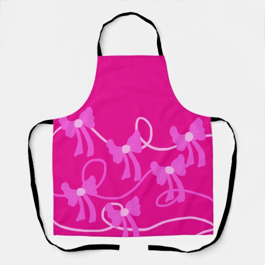 Handgetekende Bogen Roze Gele Lovers Schort (Voorkant)