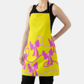 Handgetekende Bogen Roze Gele Lovers Schort (Insitu)