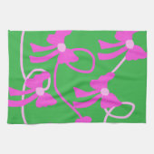 Handgetekende Bogen Roze Gele Lovers Theedoek (Horizontaal)