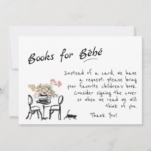 Handgetekende Bonjour Bebe Franse boeken voor Baby Kaart