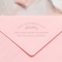 Handgetekende Botanische tak familie retour adres