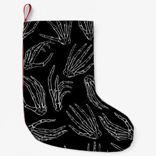 Handgetekende Botten, gravure stijl achtergrond. Kleine Kerstsok