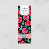 Handgetekende Bright Flowers Bladwijzer Mini Visitekaartje (Voorkant)