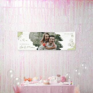 Handgetekende bruiloft spandoek