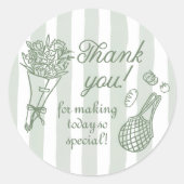 Handgetekende Bruiloftsfeest stickers 'Vers van de (Voorkant)