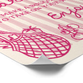 Handgetekende Bruiloftsshower Bloemenbar Niet Te K Poster (Hoek)