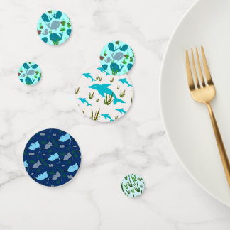 Handgetekende Confetti Uniek Zee Ocean Thema