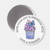 Handgetekende Cupcake Pun, Schattig voedsel Magneet (Voorkant / Achterkant)