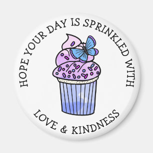 Handgetekende Cupcake Pun, Schattig voedsel Magneet